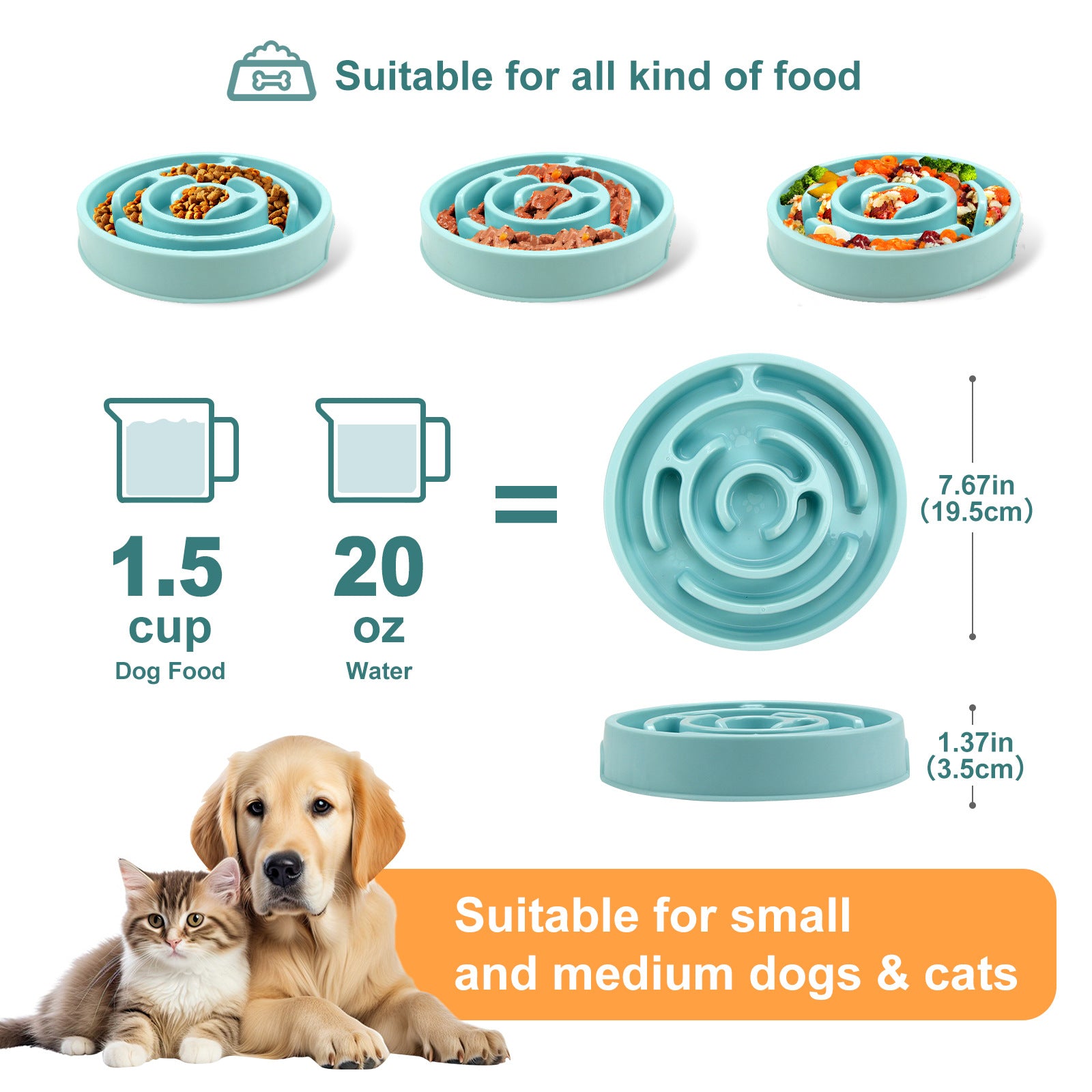 PawPace™ Anti-Gulp Slow Feeder Bowl