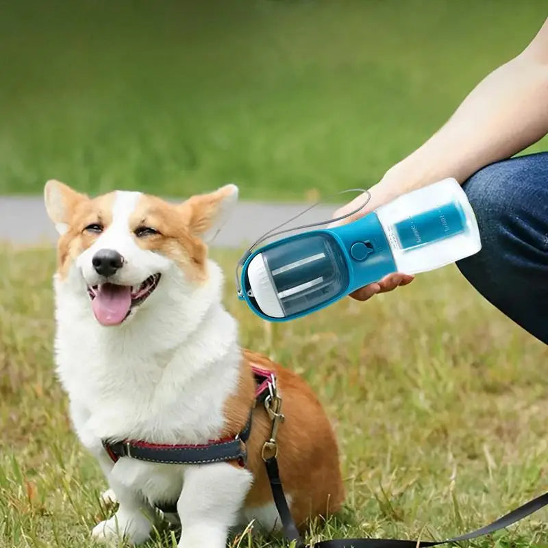 Portable Dog Water Bottle – 3-in-1 Outdoor-Ready Pet Drinking Dispenser