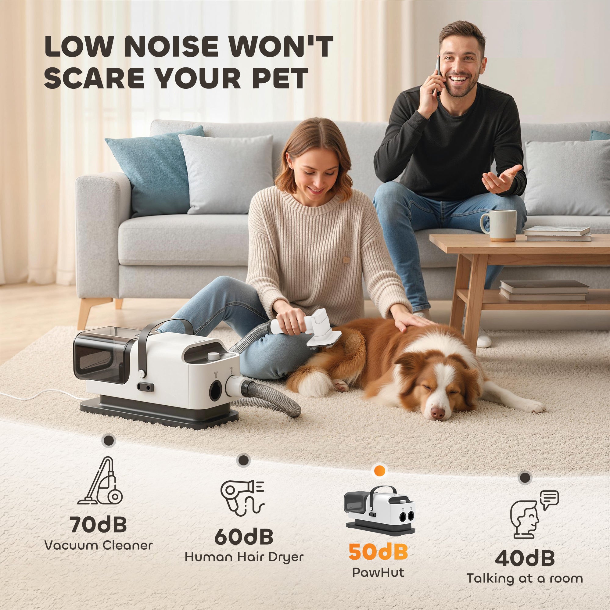 Pawtrix 5-in-1 Pet Grooming Vacuum & Dryer with Clipper