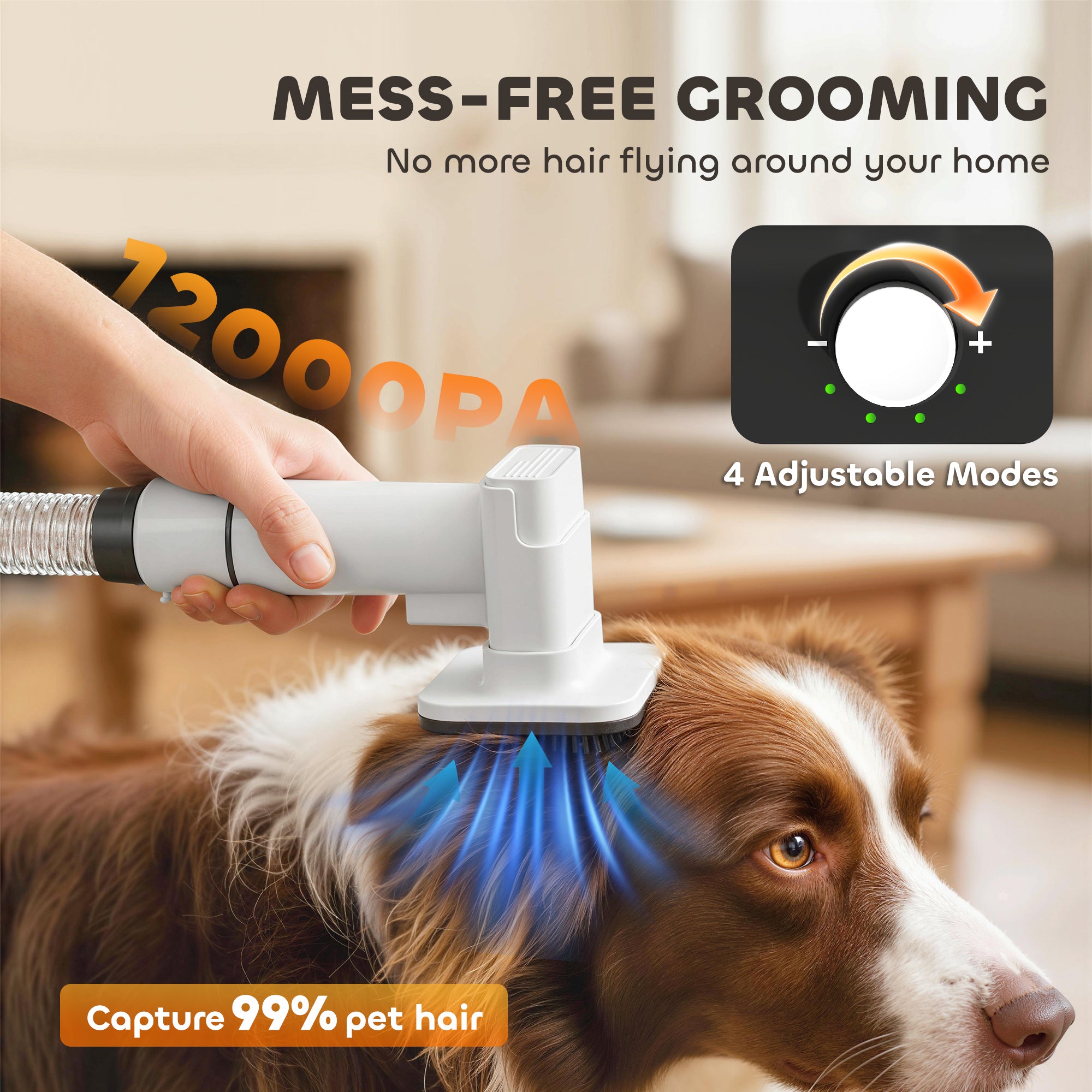 Pawtrix 5-in-1 Pet Grooming Vacuum & Dryer with Clipper