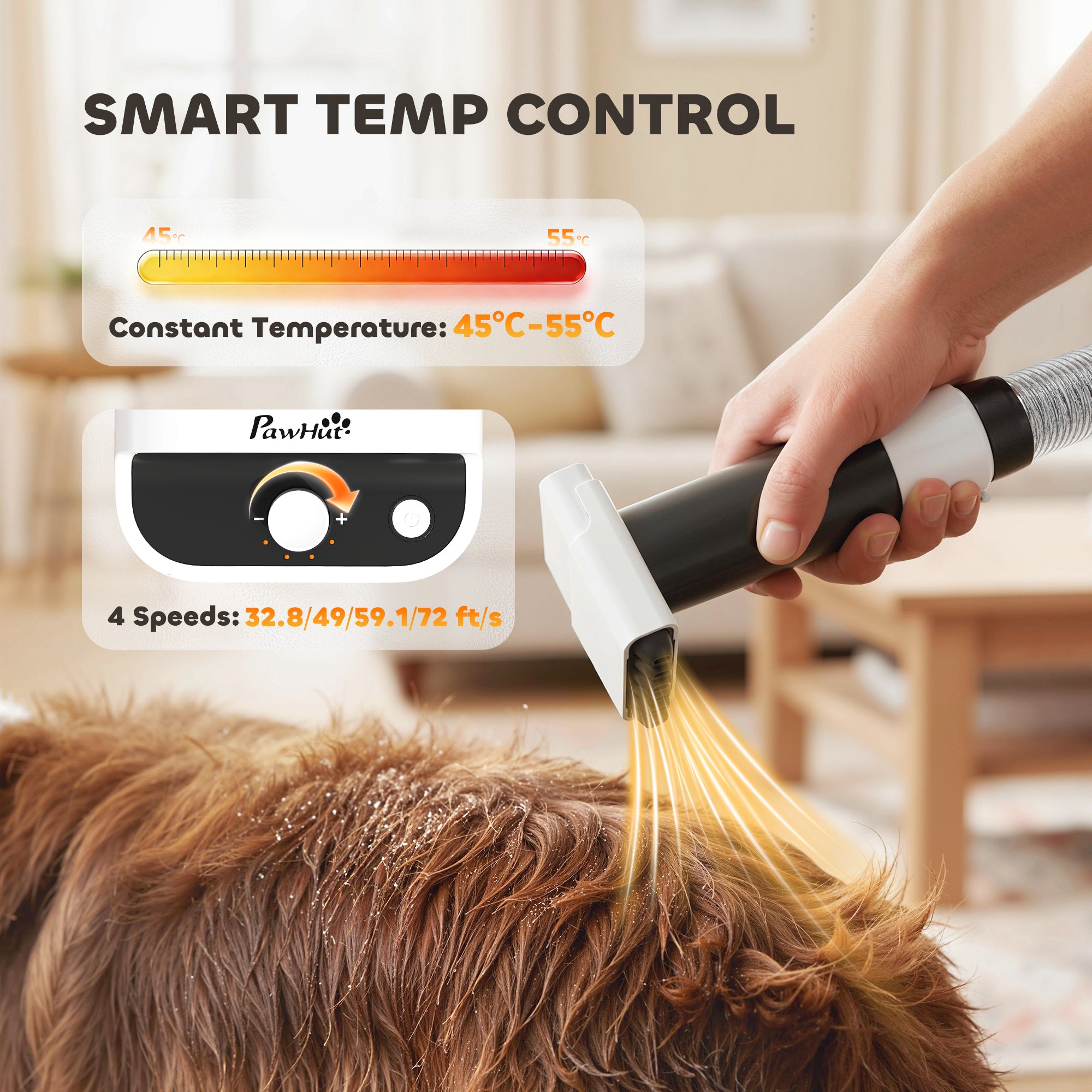 Pawtrix 5-in-1 Pet Grooming Vacuum & Dryer with Clipper