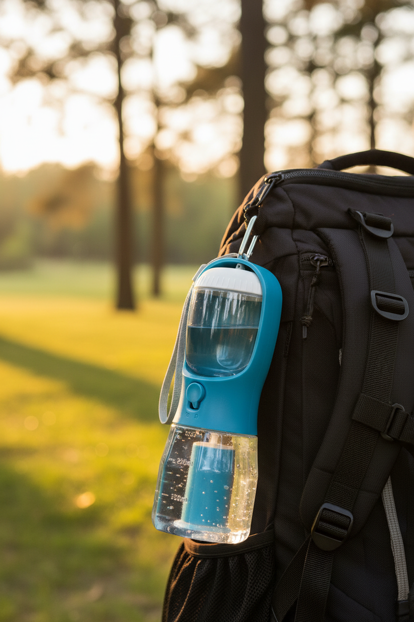 Backpack lifestyle – dog water bottle