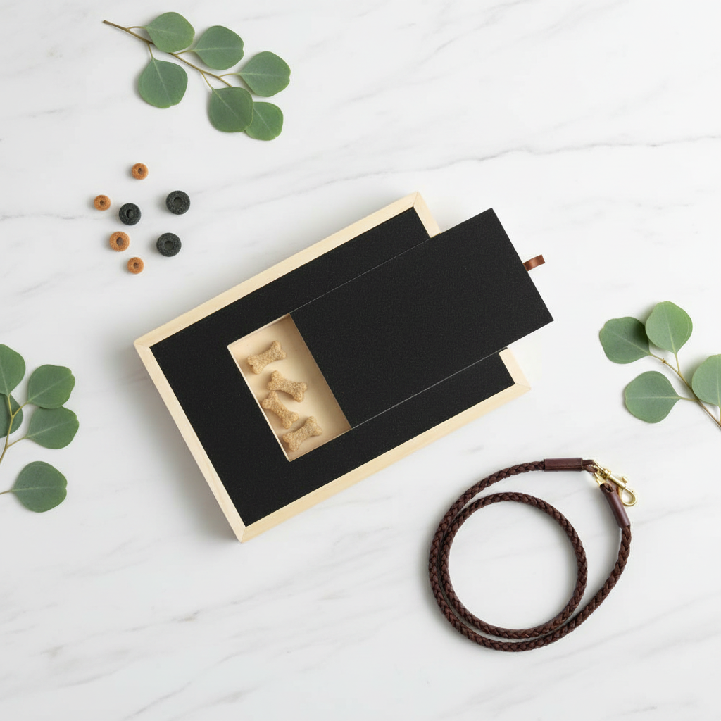 Flat lay on marble – corrected